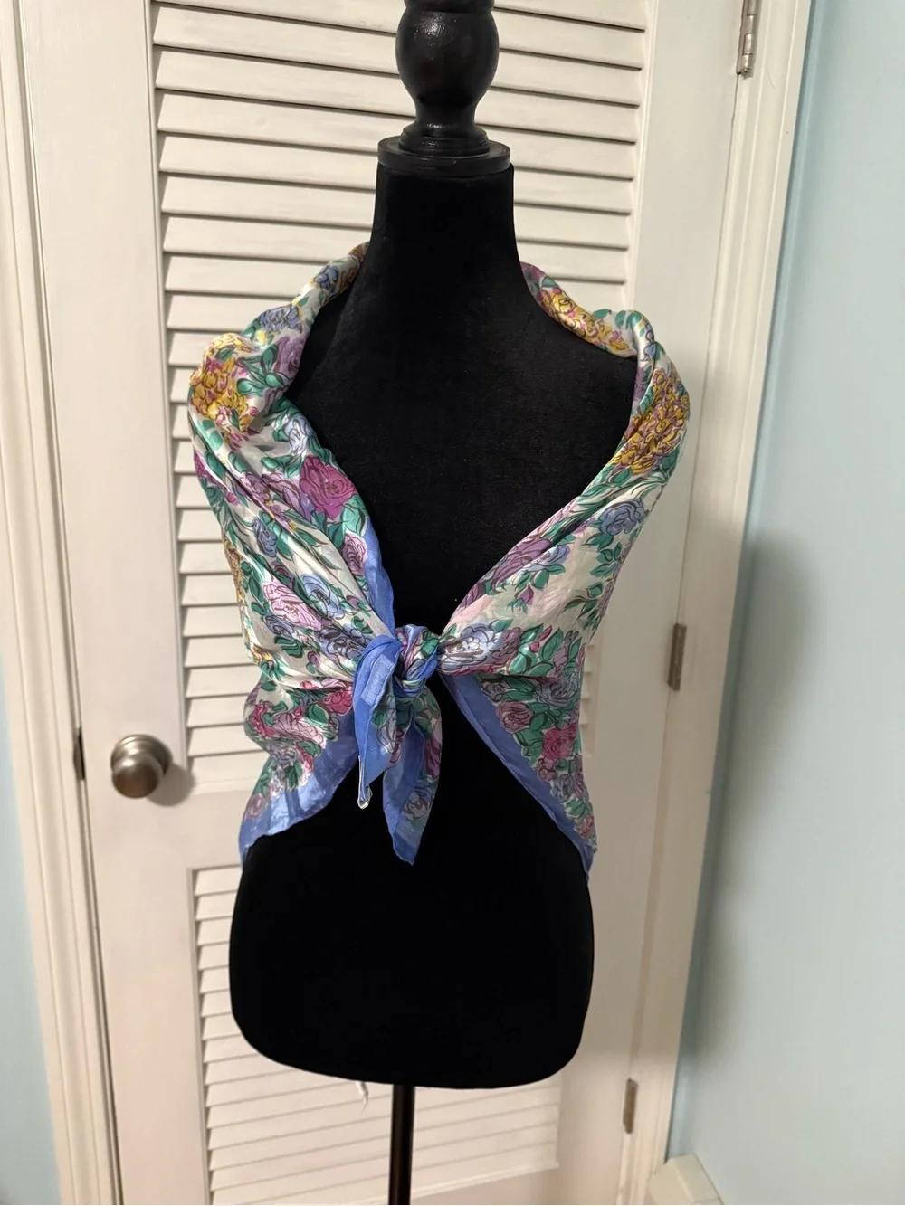 Yves Saint Laurent Floral Silk 💯 silk Scarf Multicolor! Like New